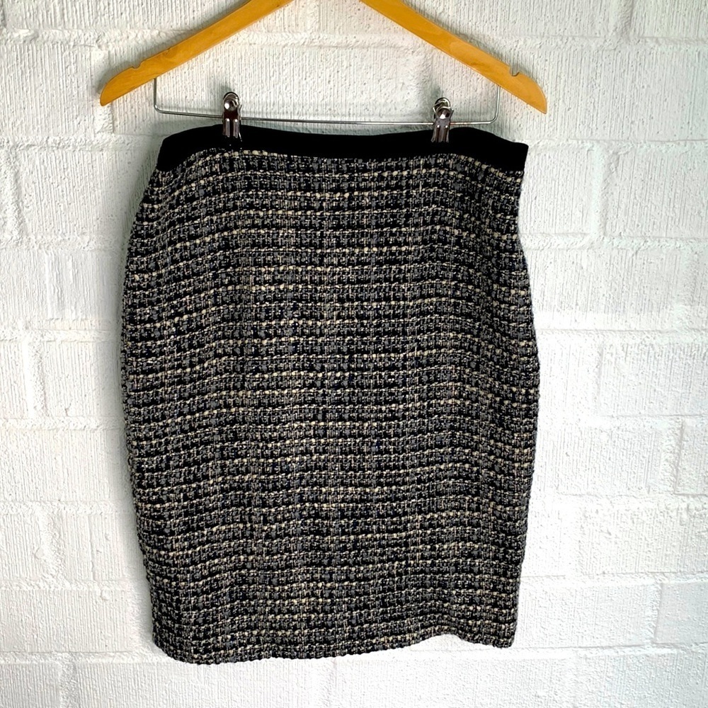 J. Crew Tweed Wool Pencil Bodycon Skirt sz 6